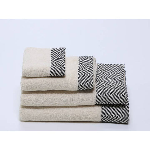 Serviette Zic Zac noire — vue 2