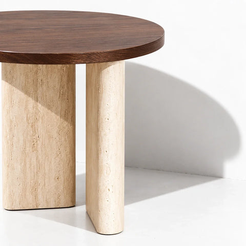 Table d’appoint Amber effet noyer — detail