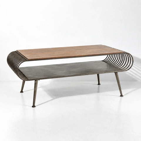 Table basse Arndale métal bois — vue entiere