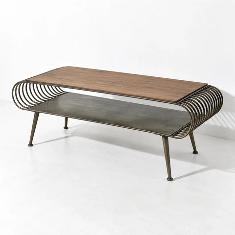 Table basse Arndale métal bois — autre angle