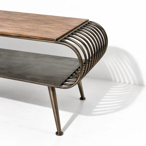 Table basse Arndale métal bois — detail