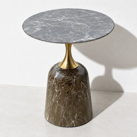 Table d’appoint Aureo pierre grise — autre angle
