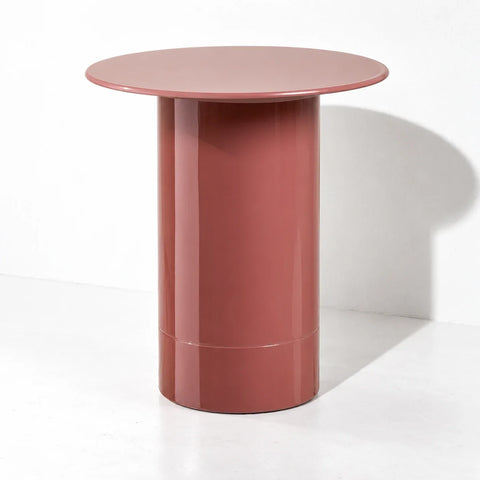 Table d’appoint Florens rose terreux — vue entiere