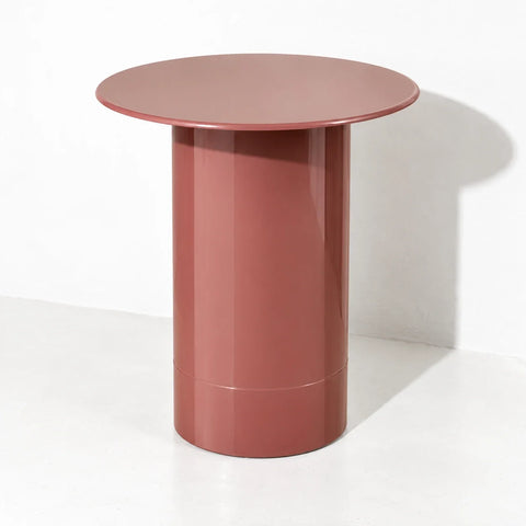 Table d’appoint Florens rose terreux — autre angle