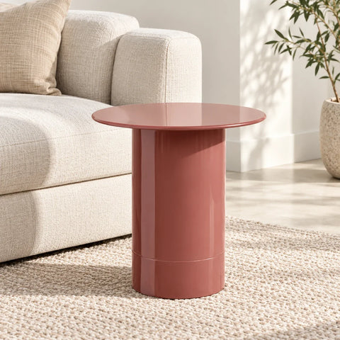 Table d’appoint Florens rose terreux — salon