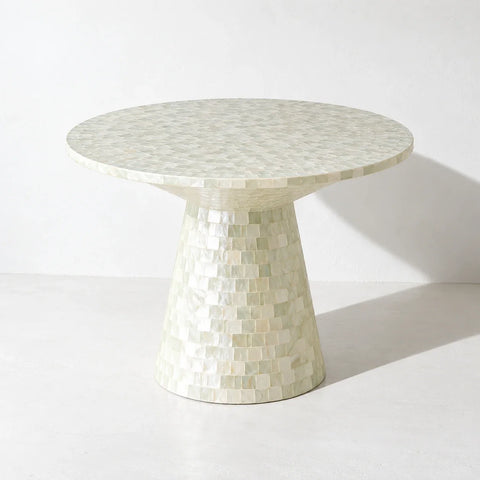 Table basse Nacara capiz vert — autre angle