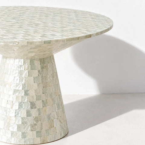 Table basse Nacara capiz vert — detail