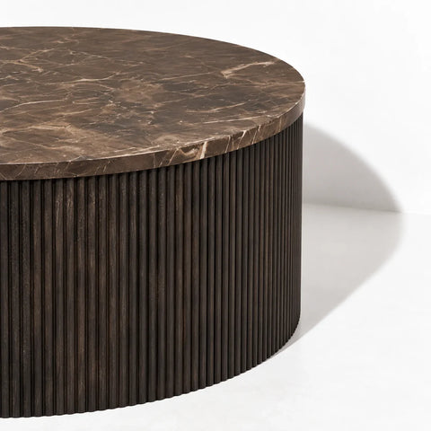 Table basse Rota effet marbre — detail