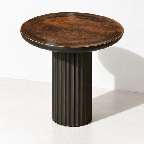 Table d’appoint Sören bois métal — vue entiere