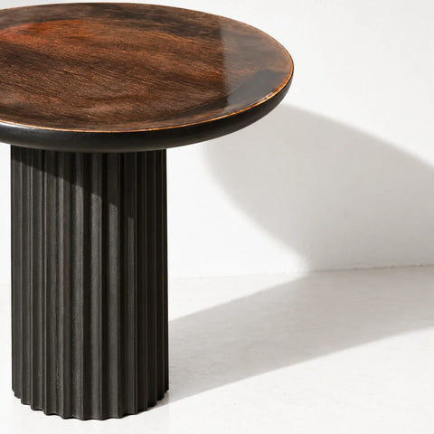 Table d’appoint Sören bois métal — detail