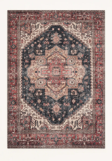 Tapis Nora rouge persan — tapis droit
