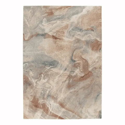 Tapis Carrare abstrait recyclé — tapis droit