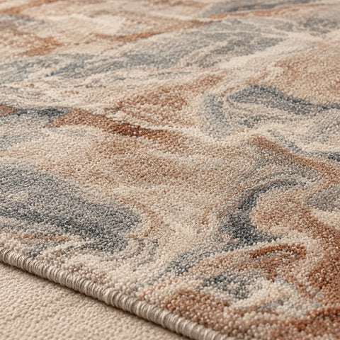 Tapis Carrare abstrait recyclé — gros plan