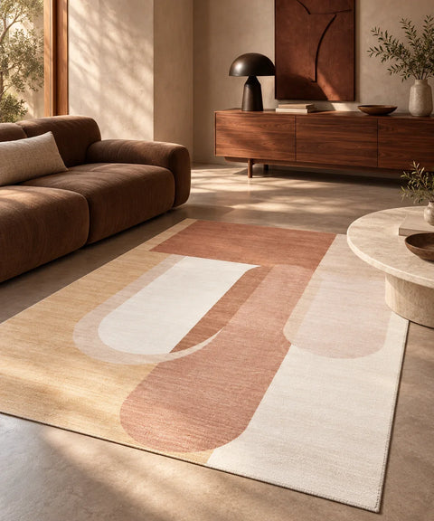 Tapis Lavis relief naturel — salon