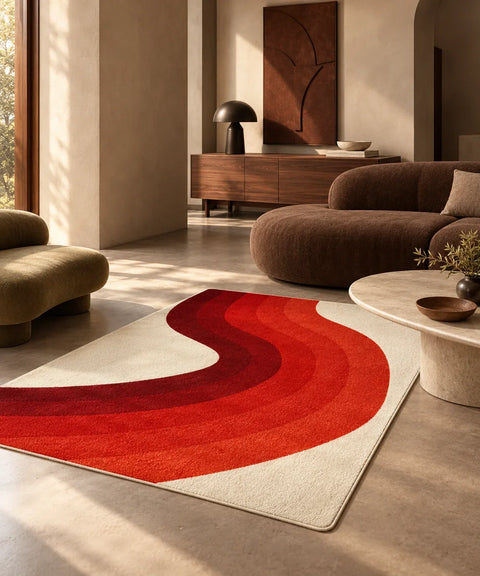 Tapis Blish courbes chaudes — salon