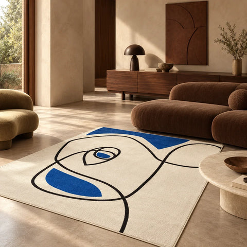 Tapis Otto géométrique recyclé — salon
