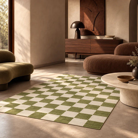 Tapis Petits Carreaux sculpté — salon
