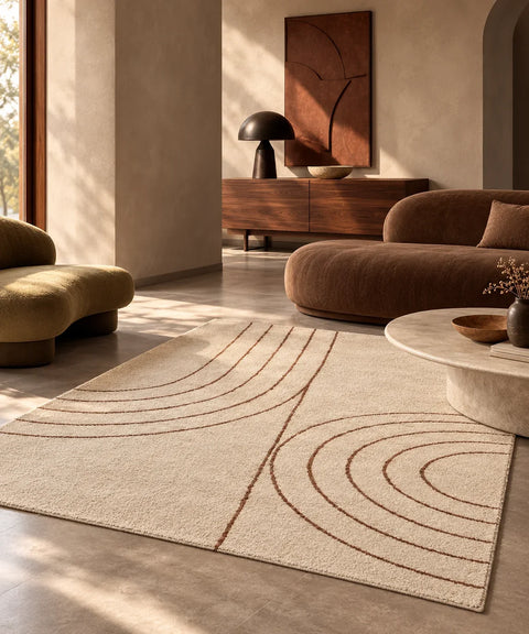 Tapis Tampa coton beige — salon
