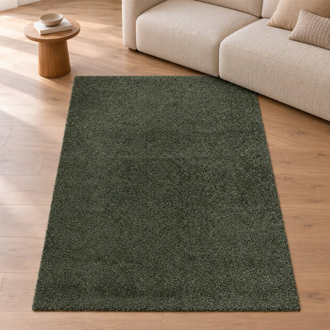 Tapis Everyday lavable bouclé — mise en situation illustrative avec canapé