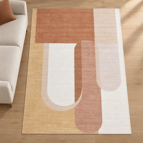 Tapis Lavis relief naturel — mise en situation illustrative avec mobilier