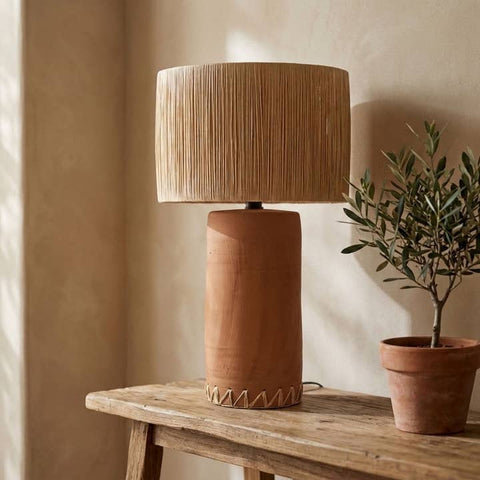 Pied de lampe terracotta
