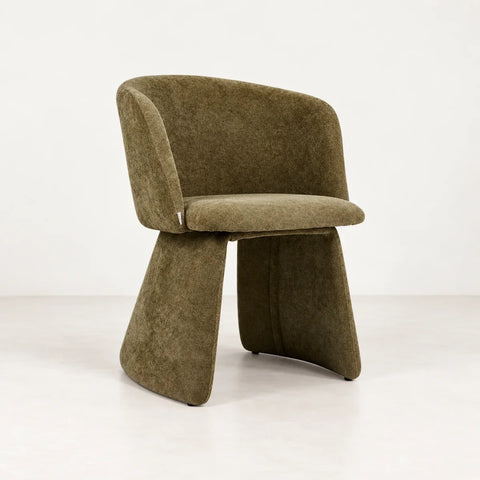 Chaise Velario olive — face trois quarts